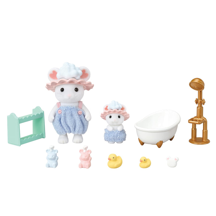 Epoch Sylvanian Families Bath Time Doll/Furniture Set DF-26 Certified Toy for Ages 3+