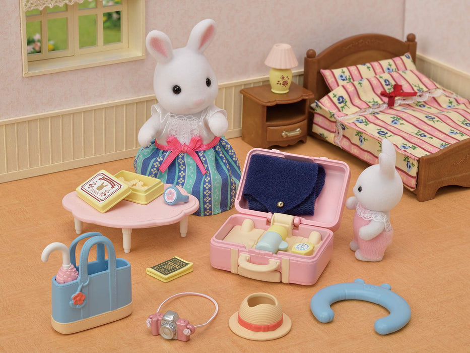 Epoch Sylvanian Families White Rabbit's Travel Dollhouse Set Toy for 3+ Years