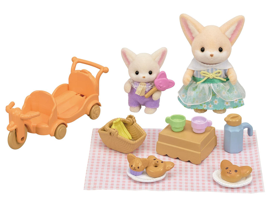 Epoch Sylvanian Families Fennec Doll/Furniture Set for 3 Years and Up - St Mark Certified