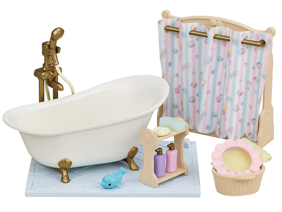 Epoch Sylvanian Families Bath/Shower Set - Ka-628 St Mark Certified Dollhouse Toy for Ages 3+