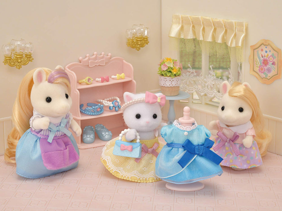 Epoch Sylvanian Families Hair Salon Stylish Dress Up Set Toy Dollhouse for Ages 3+