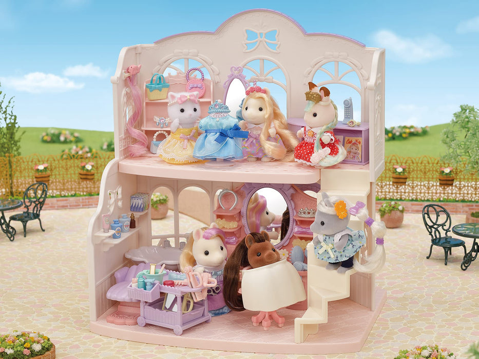 Epoch Sylvanian Families Stylish Pony Hair Salon Set St Mark Certified Toy for Ages 3+