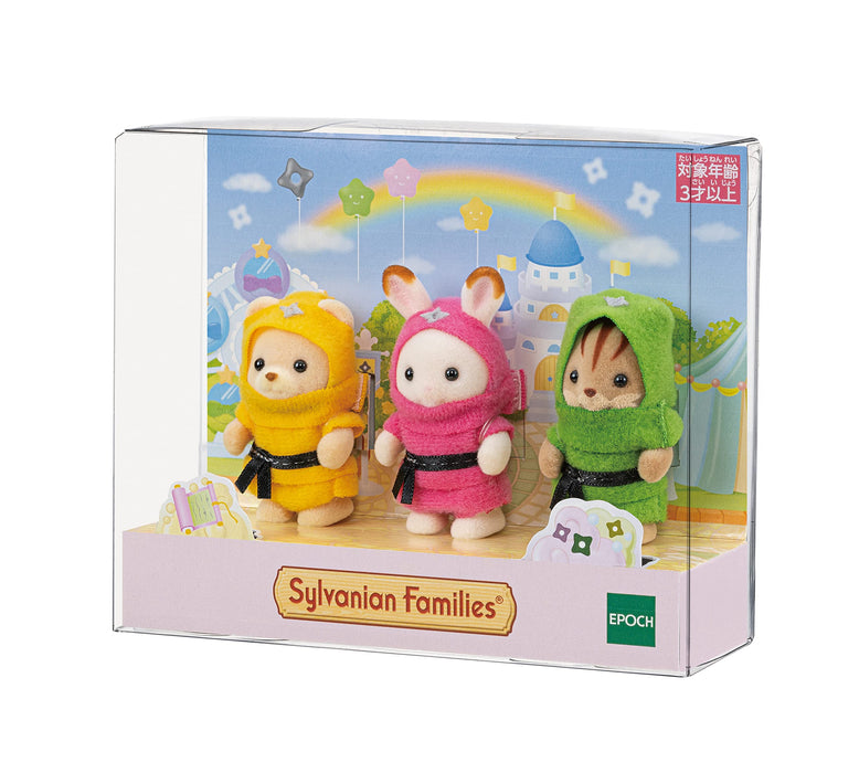 Epoch Sylvanian Families Baby Ninja Trio C-66 St Mark Certified Dollhouse Toy for Ages 3+