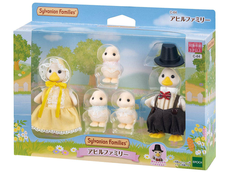 Epoch Sylvanian Families Seasonal Duck Family Toy Dollhouse C-64 St Mark Certified for 3+ Years