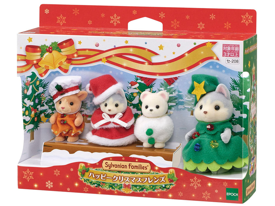 Epoch Sylvanian Families Weihnachtsfreunde Spielzeug-Puppenhaus SE-208, Alter 3+