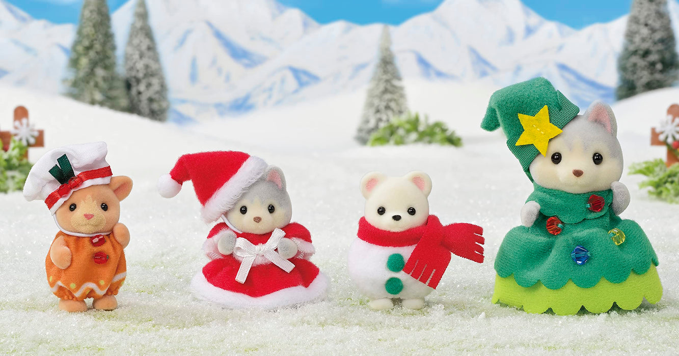 Epoch Sylvanian Families Weihnachtsfreunde Spielzeug-Puppenhaus SE-208, Alter 3+