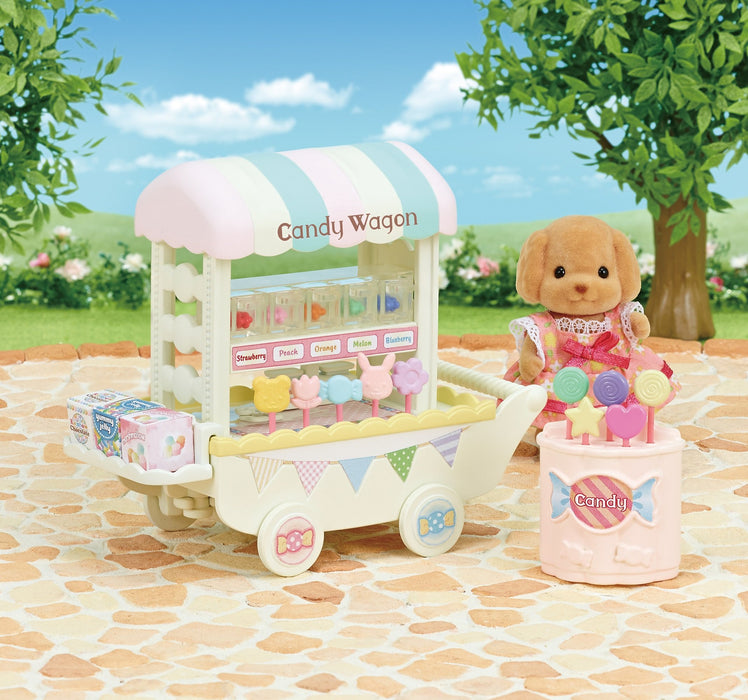 Epoch Sylvanian Families Colorful Candy Wagon Toy Dollhouse Mi-85 St Mark Suitable for Ages 3+