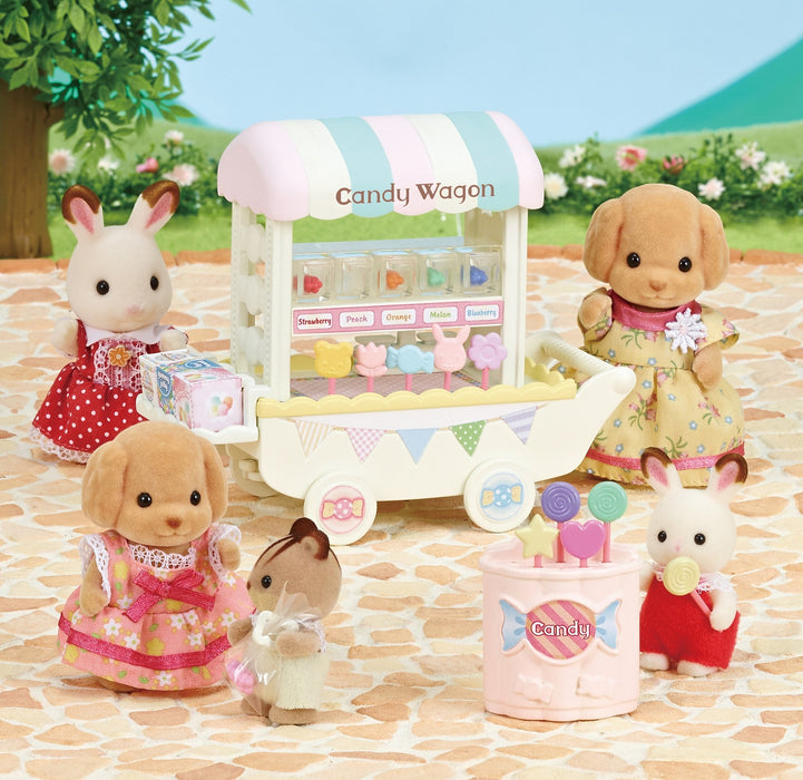Epoch Sylvanian Families Bunter Süßigkeitenwagen, Spielzeug, Puppenhaus, Mi-85 St Mark, geeignet für Kinder ab 3 Jahren