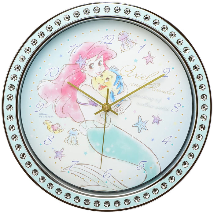 T'S FACTORY Disney The Little Mermaid Ariel Jewelry Wall Clock Blue