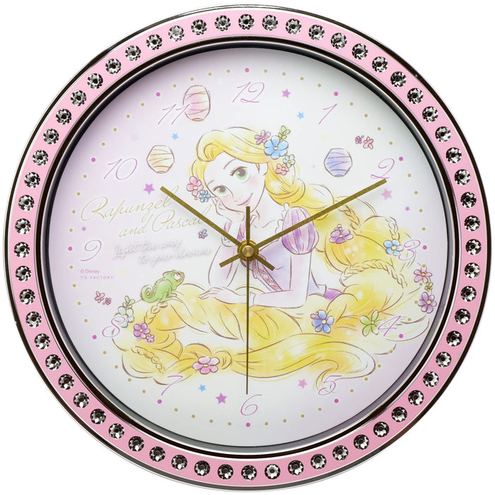 Ts Factory Wall Clock Disney Rapunzel Jewelry Wall Clock Analog Quiet Continuous Second Hand Pink Dn-5520251Ra