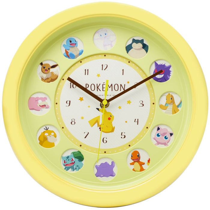 T'S FACTORY  Pokemon Circle Window Wall Clock Yellow