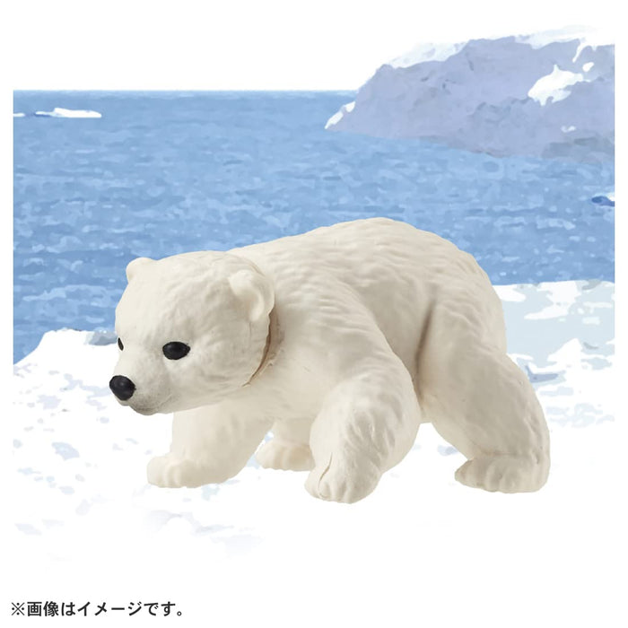 Takara Tomy Ania AC-10 Polar Bear Toy Ideal Dinosaur Toy for Children Ages 3+