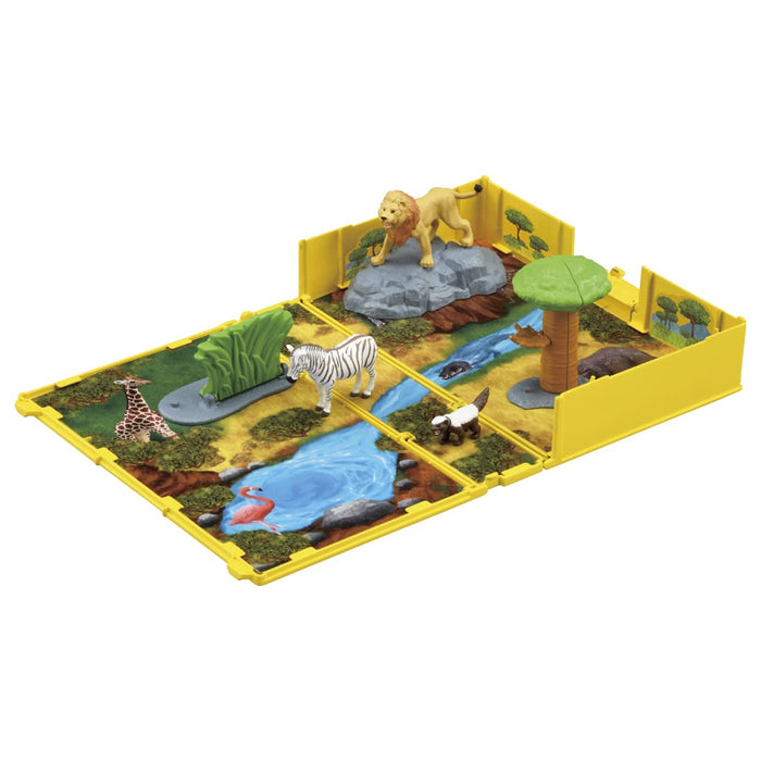 Takara Tomy Ania Savanna Life Set, Dinosaurier- und Tierspielzeug, für Kinder ab 3 Jahren