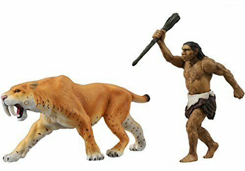 Takara Tomy Ania Animal Al-10 Saber Tiger With Neanderthal Man Ani-836582