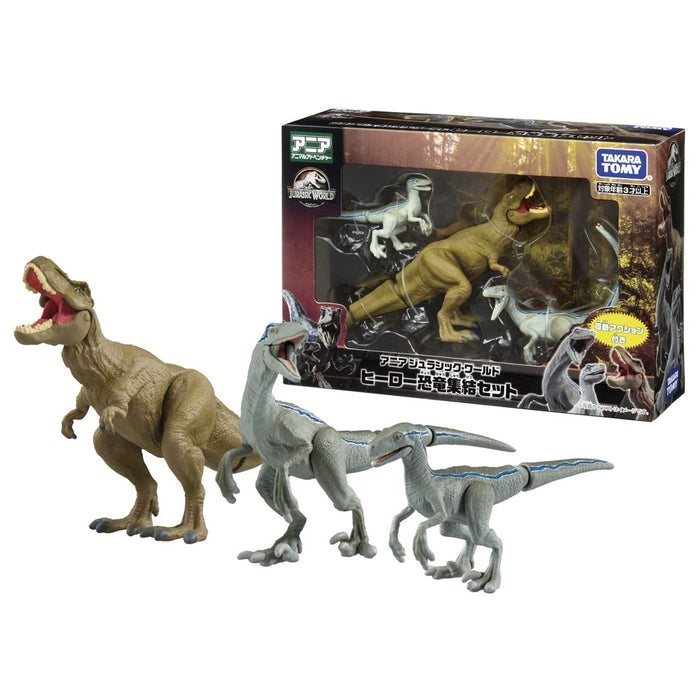 Takara Tomy Ania Japon Jurassic World Hero Dinosaure Ensemble Jouet Animal À partir de 3 Ans