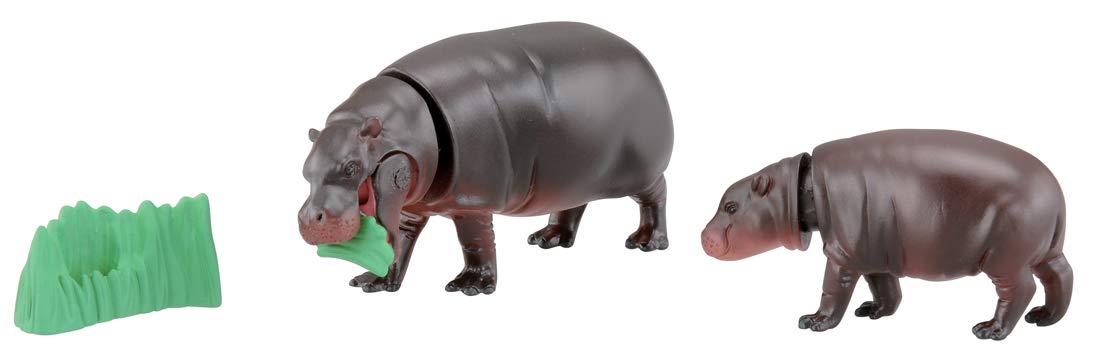 TAKARA TOMY As-16 Animal Adventure Figurine Hippopotame Pygmée Parent Et Enfant