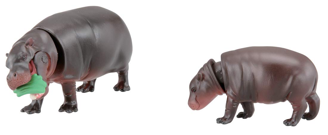 TAKARA TOMY As-16 Animal Adventure Figurine Hippopotame Pygmée Parent Et Enfant