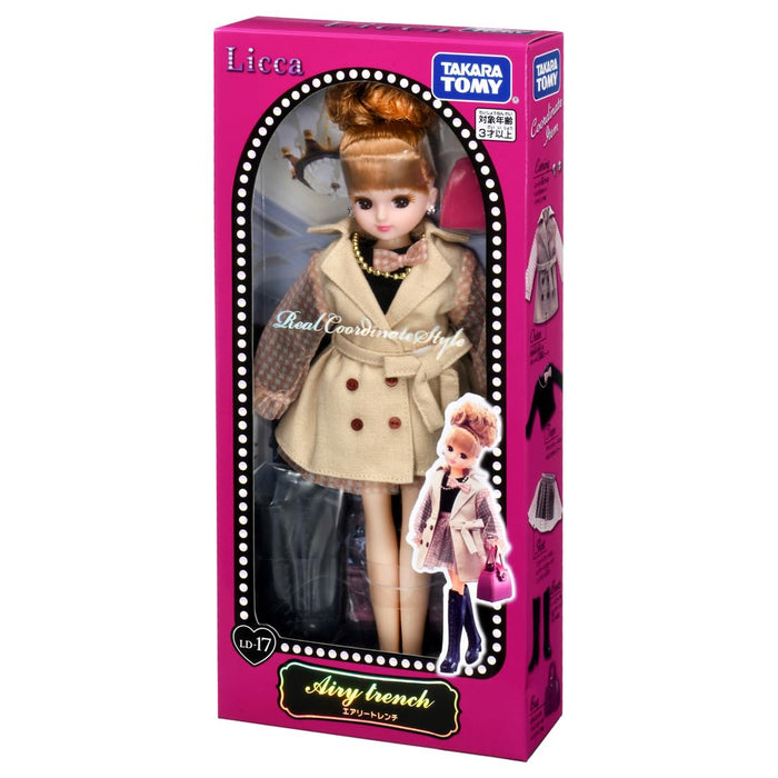 Takara Tomy Licca-Chan LD-17 Airy Trench Ankleidespielzeug – Spielpuppe ab 3 Jahren