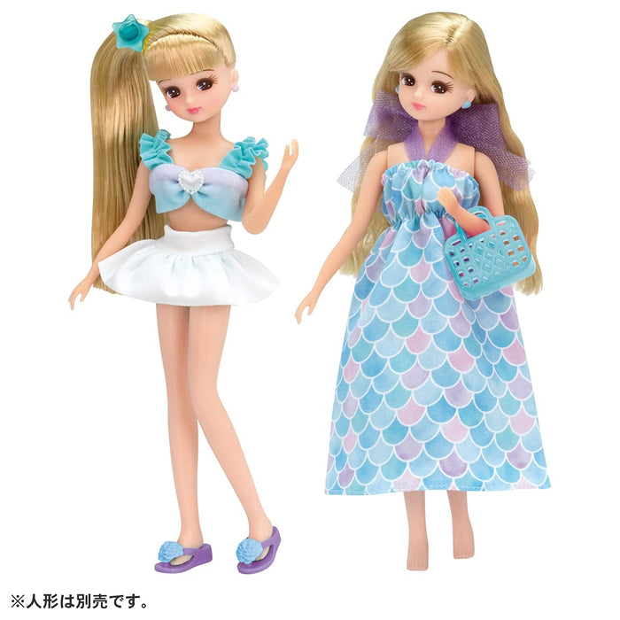 TAKARA TOMY Licca Doll Mermaid Dress & Swimsuit Set