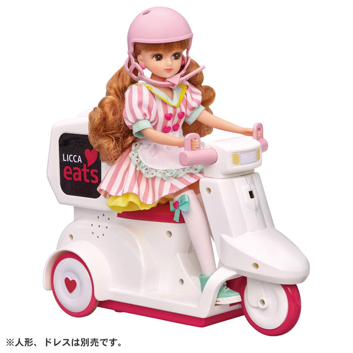 TAKARA TOMY Poupée Licca Licca-Chan mange un scooter de livraison