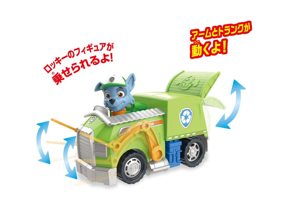 Takara Tomy Paw Patrol Rocky Clean Cruiser Vehicle + Figure