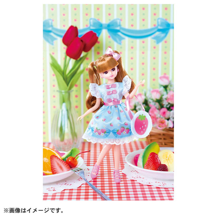 Takara Tomy Licca-chan Doll LD-11 Strawberry Ribbon Dress-Up Doll Japan 3+ Toy Safety St Mark Certified