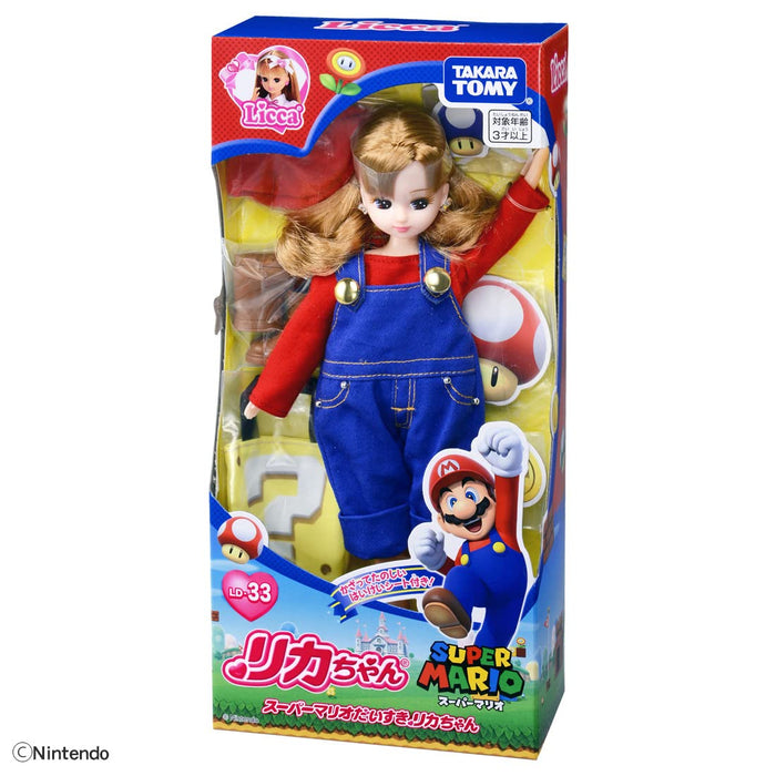 Takara Tomy Licca-Chan Doll Ld-33 Super Mario Dress Up Doll Pretend Play Toy Age 3+ Japan St Mark Certified