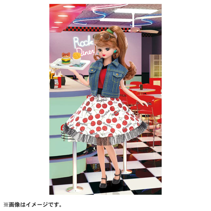Takara Tomy  Licca-Chan Doll #Licca #Rockabilly Cherry  Dress Up Doll Pretend Play Toy Age 3 And Up Passed Toy Safety Standards St Mark Certified Licca Takara Tomy