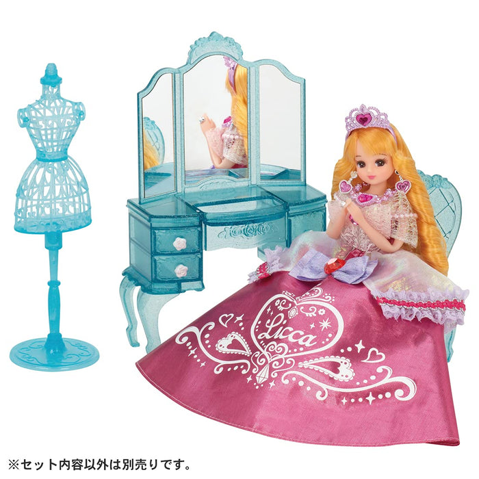 TAKARA TOMY Licca Doll Dreaming Princess Crystal Vanity Set