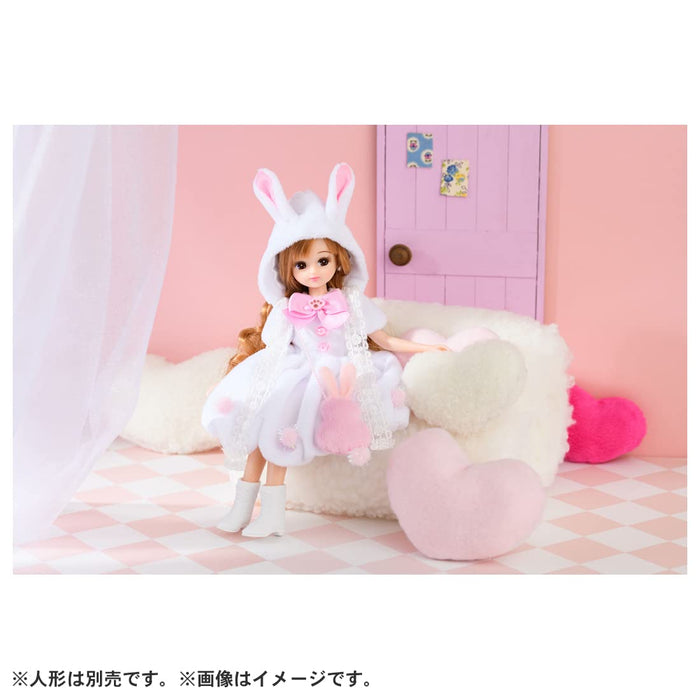 TAKARA TOMY Licca Doll Thick & Fluffy White Bunny Outfit