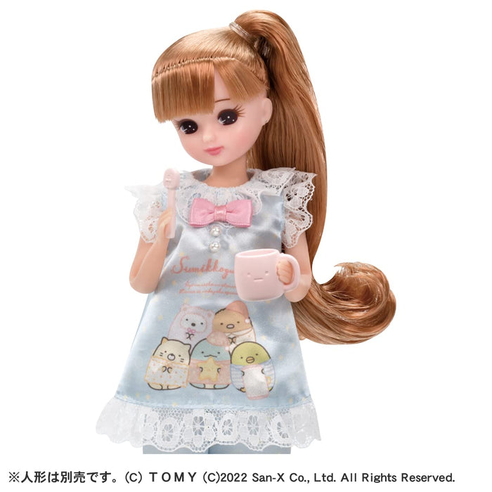 TAKARA TOMY Licca Doll Sumikko Gurashi Ensemble de tenue de soirée pyjama (la poupée n'est pas incluse)