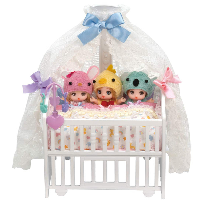 TAKARA TOMY Licca Doll Triplet Babies` Crib