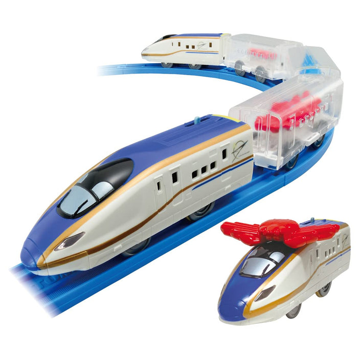 TAKARA TOMY Pla-Rail Train de livraison de fruits de mer série E7 Shinkansen Kagayaki