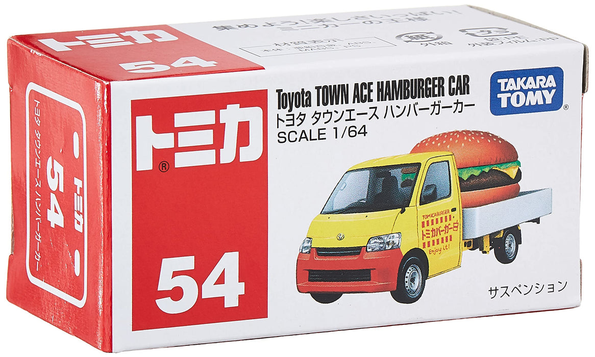 Takara Tomy &amp;quot;Tomica No. 54 Toyota Town Ace Hamburger Car Box&amp;quot; Mini jouet de voiture 3 ans et plus Normes de sécurité des jouets en boîte Passé la certification St Mark Tomica Takara Tomy