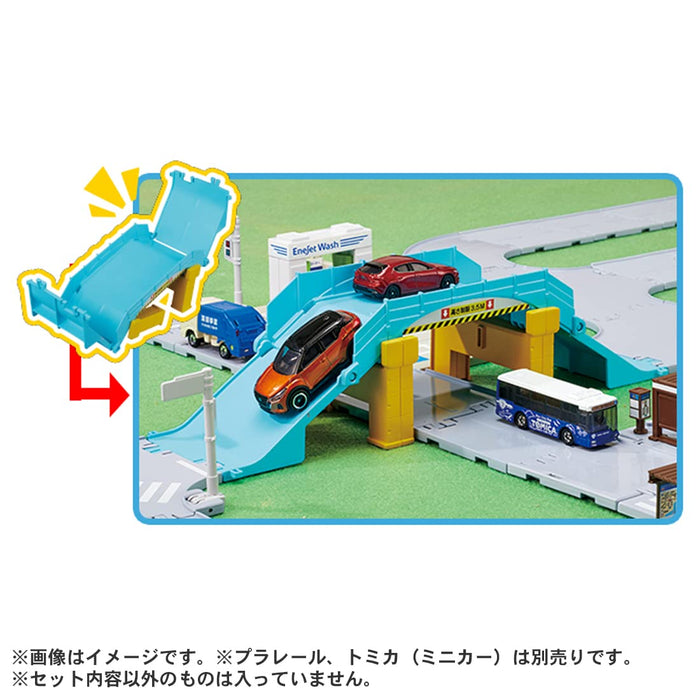 TAKARA TOMY Tomica World Tomica Town Railroad Crossing / Overpass / Intersection Set