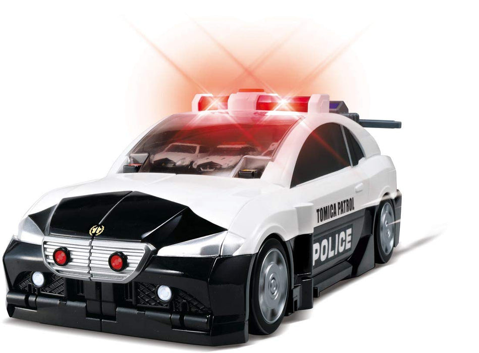 Takara Tomy Tomica World verwandelt sich in ein großes Streifenauto, japanische Polizeiautos aus PVC