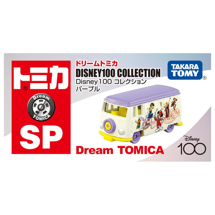 Takara Tomy Disney100 Purple Mini Car Toy for Ages 3+ Tomica Dream Collection