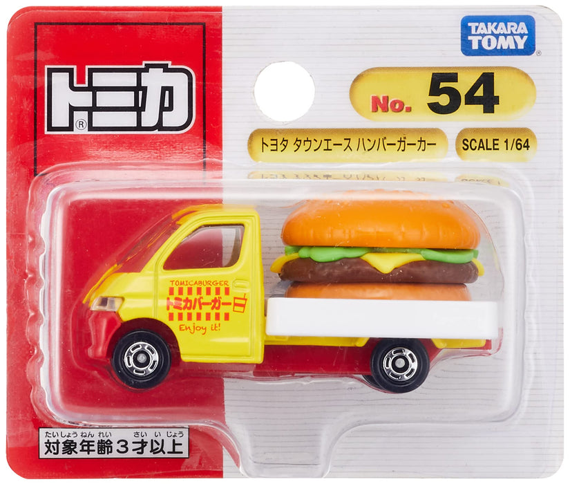 Takara Tomy Tomica No.54 Toyota Town Ace Mini Car Toy Hamburger Design Ages 3+