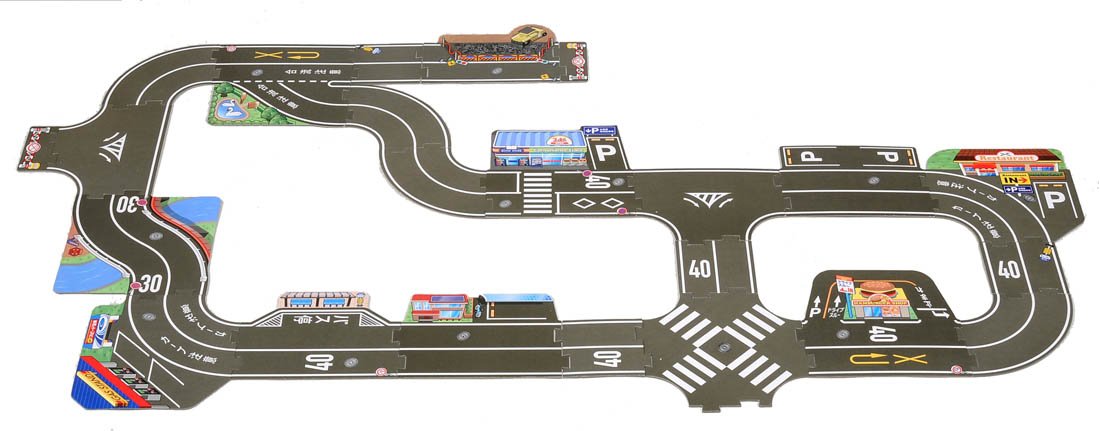 Takara Tomy Tomica World City se propage ! Connected Road W245 X H245 X D50Mm Gris