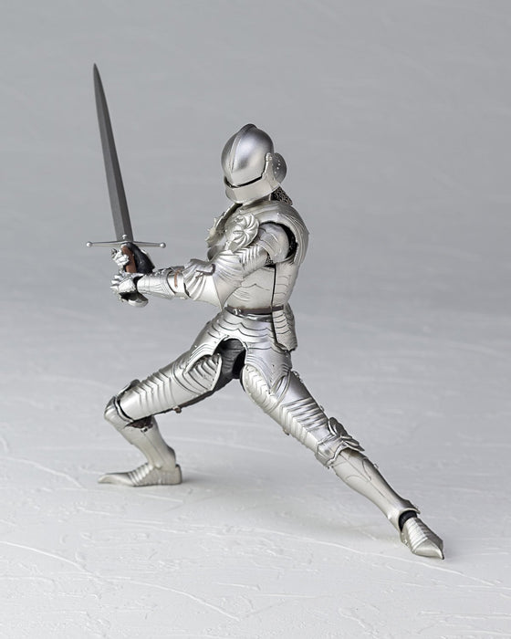 KAIYODO Takeyashiki Jizai Okimono 15Th Century Gothic Style Field Armor Silver Figure