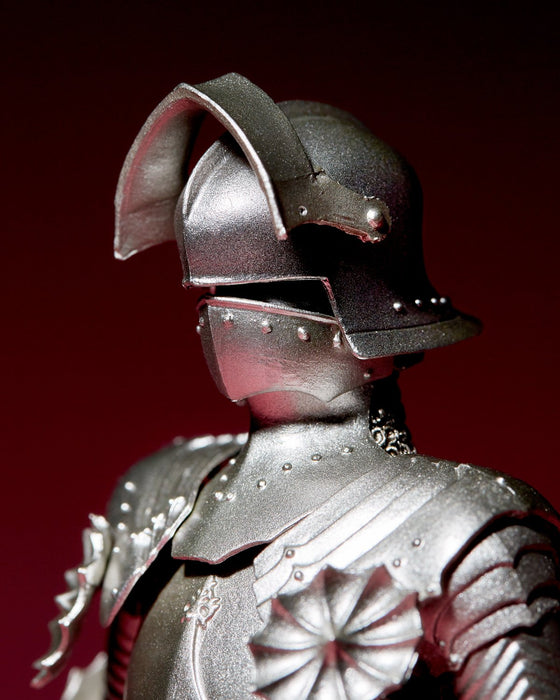 KAIYODO Takeyashiki Jizai Okimono 15Th Century Gothic Style Field Armor Silver Figure