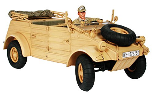 Tamiya 1/16 German Kubelwagen Type 82 Africa-corps W/feldmarschall Rommel Kit - Japan Figure