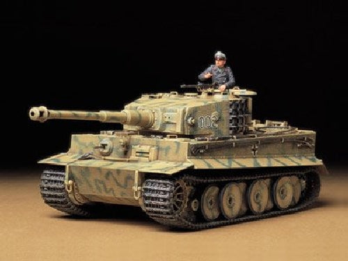 Tamiya 1/35 German Heavy Tank Tiger I Mid Production Model Kit - Japan Figure
