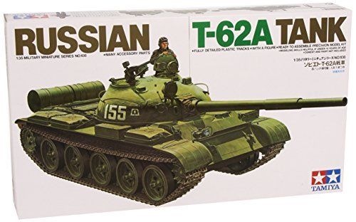 Tamiya 1/35 Russian T-62a Tank Model Kit - Japan Figure