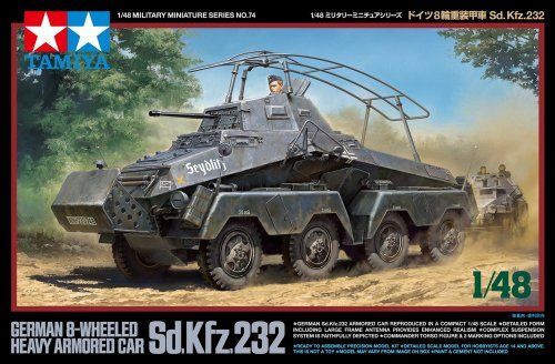 Tamiya 1/48 German 8-wheels Heavy Armored Car Sd.kfz.232 Model Kit Japan
