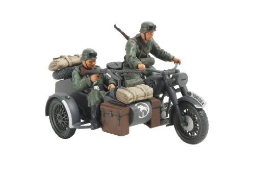 Tamiya 1/48 German Motorcycle & Sidecar Model Kit - Japan Figure