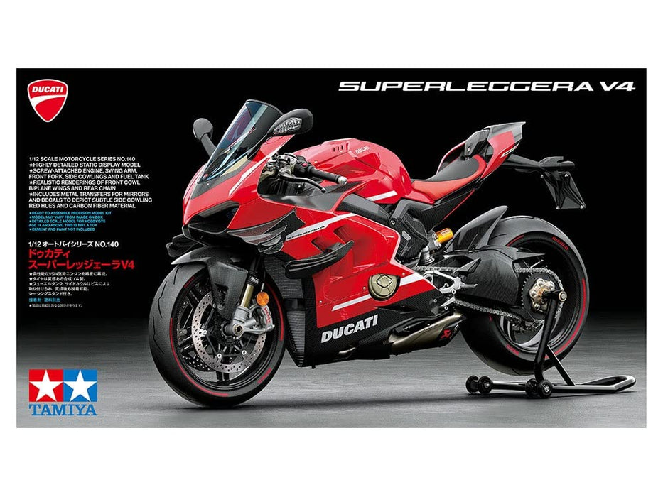 Tamiya 1/12 Motorrad Serie Nr. 140 Ducati Superleggera V4 Kunststoffmodell 14140 Formfarbe