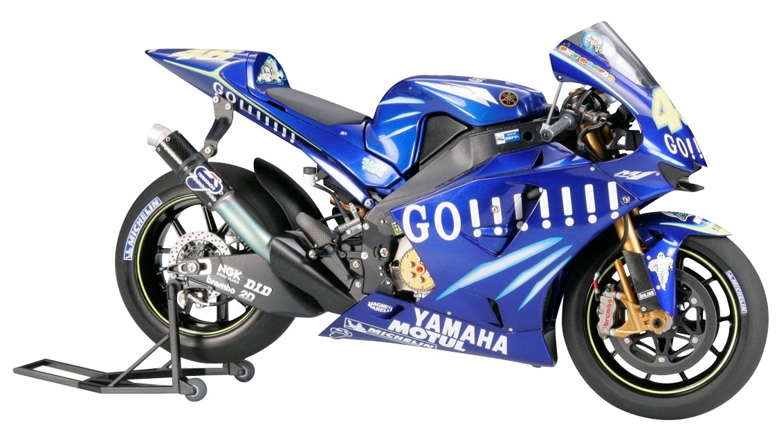 Tamiya 1/12 Moto Série No.98 Yamaha Yzr-M1 2004 No.46/No.17 Plastique Modèle 14098