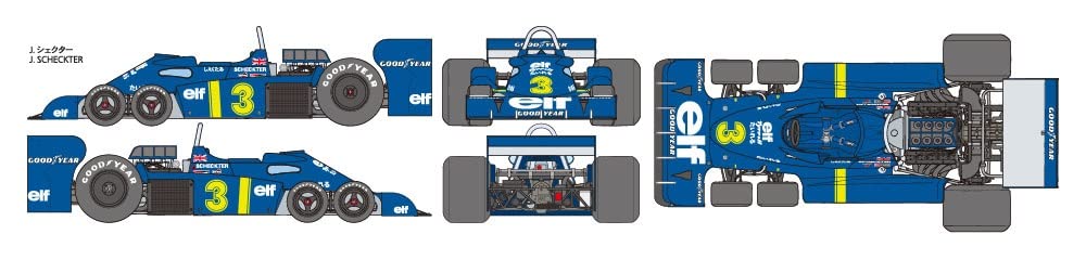 Tamiya 1/20 Grand Prix Collection Series No.58 Tyrrell P34 1976 Japan Gp Plastic Model 20058 Molding Color