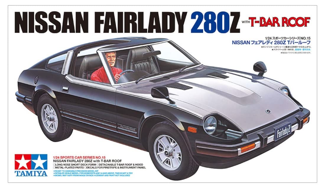 Voiture de sport TAMIYA 1/24 Nissan Fairlady 280Z avec toit en T Modèle en plastique